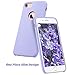 ULAK iPhone 7 Case, Lavender Slim Fit Liquid Rubber & Silicone Protective Shock Absorption Cover with Soft Microfiber Cloth Lining Cushion for Apple iPhone 7 4.7 Inch,Purple