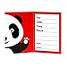 Vibrant Birthday Panda Invitations - 8.38