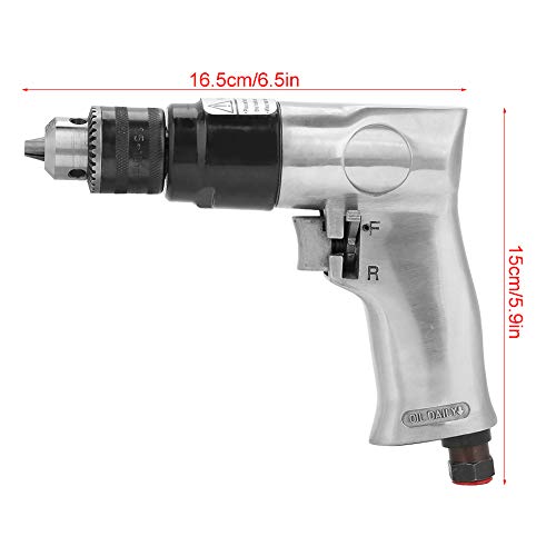 Air Drill, 3/8inch AD-103 1700rpm Drive High-speed Pneumatic Drill, DIY Hand Reversible Rotation Tool for Hole Drilling, Tapping, Maintenance