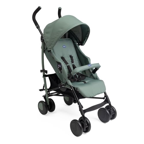 Chicco Echo Light Pushchair Buggy from 0 Months to 22 kg, Adjustable Backrest, Spacious Seat, Bumper Cuff, Foldable Umbrella, Twin Brakes and Swivel Front Wheels