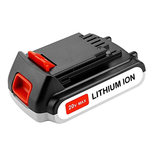 LBXR20 2000mAh Replacement for Black and Decker 20V Battery Lithium Ion 20-Volt Max LB20 LBX20 LST220 LBXR2020-OPE LBXR20B-2 LB2X4020 Cordless Tool Battery