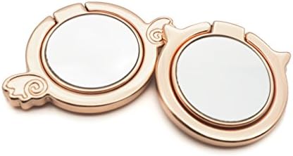 YougIka Mirror Phone Ring Holder attachable to Magnet, SINJIMORU Phone Grip Holder,Magnetic Car Mount or Phone Mount for iPhone and Android Smartphones (Pink Angel + Pink Devil)