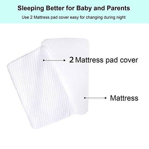 Baby Bedside Sleeper with 2 Replaceable Sheets, Bedside Cribs