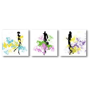 Abstract Elegant People Painting Artwork for Home Framed 24 Panels