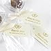 Hortense B. Hewitt Linked at The Heart Favor Tags, 3-Inch, Ivory/Gold
