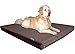 Dogbed4less Extra Large Orthopedic Memory Foam Dog Bed for Large Dogs with Durable Waterproof Internal Case, Removable Washable Denim Cover and Bonus Pet Bed Cover, 47X29X4 Fits 48X30 Dog Crate, Brown