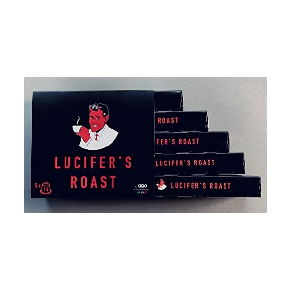 LUCIFERS ROAST 100x Kaffeekapseln f. Nespresso by KIQO aus Italien - sehr starker Espresso - säurearm - für kompatible… – Bild 8