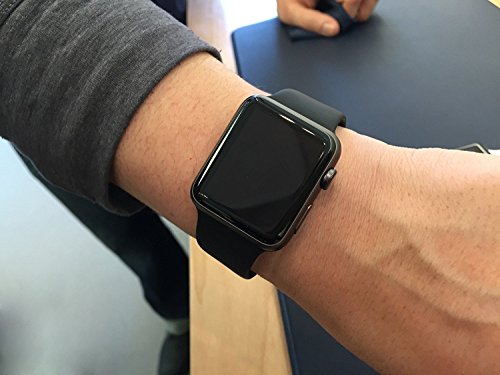 Yimzen Soft Silicone Sport iWatch Band Strap for Apple Watch Series 3 2 1 Sport & Edition 38mm S/M Black - Thumbnail 3