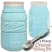 Mason Jar Kitchen Utensil Set - Includes Measuring Cups + Spoon Rest + Measuring Spoons (Blue)