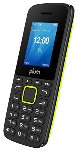 Plum Unlocked Cell Phone GSM Worldwide Dual Sim Camera FM Radio Bluetooth MP3 Player SD Card Slot Feature, 1.8