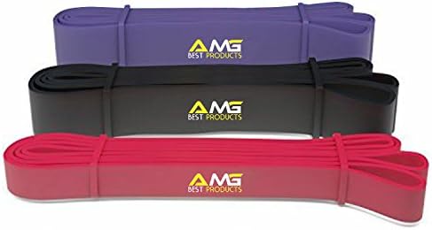 Extra Durable Pull Up Assistance Bands–Top Quality Stretch Exercise Bands With 3 Color/ResistanceVariations –Elastic Training Assist Tubing For Chin-Ups, Stretching&amp; Mobility Work–Gym &amp; HomeRed Single