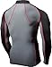 TSLA Mens Mock Long-Sleeved T-Shirt Cool Dry Compression Baselayer, Zero Block(t12) - Black & Red, Medium.