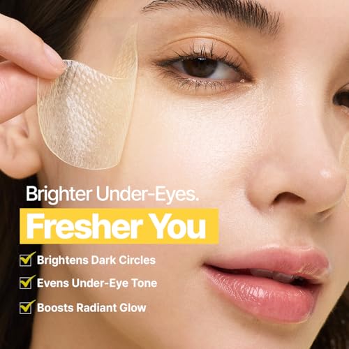 GOODAL Green Tangerine Vitamin C Eye Patches ALPHA – 25% Thicker Hydrogel Under Eye Patches for Puffy Eyes & Dark Circles, Korean Skincare, Radiant Glass Skin Look (60 Patches)