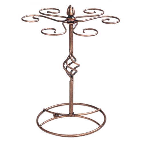 Classic Elegant Metal Tabletop 6 Wine Glass Display Holder Drying Rack Stand / Air