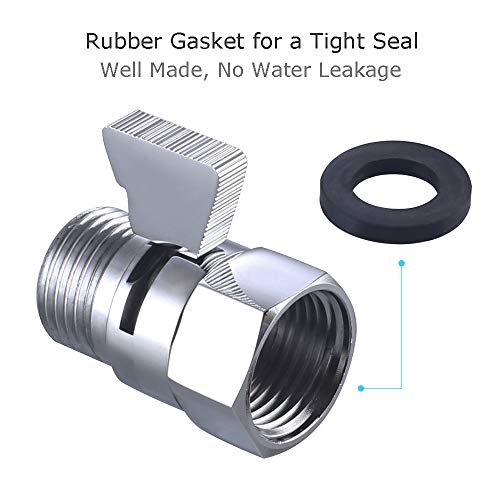 image for Water Flow Control Valve, Angle Simple Brass Shut Off Valve for Handhe