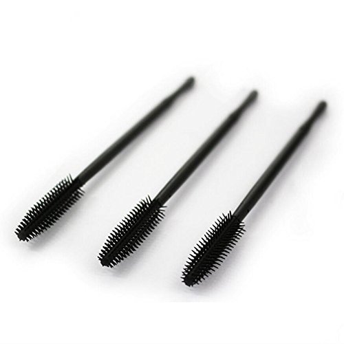 Coshine 100pcs 5 Styles Disposable Silicone Eyelashes Makeup Brushes Mascara Wands Applicator Spoolers Makeup Tool