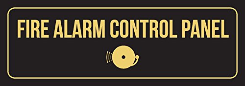 iCandy Combat Black Background with Gold Font Fire Alarm Control Panel Outdoor & Indoor Metal Wall Sign - 6 Pack, 3x9 Inch - Thumbnail 5