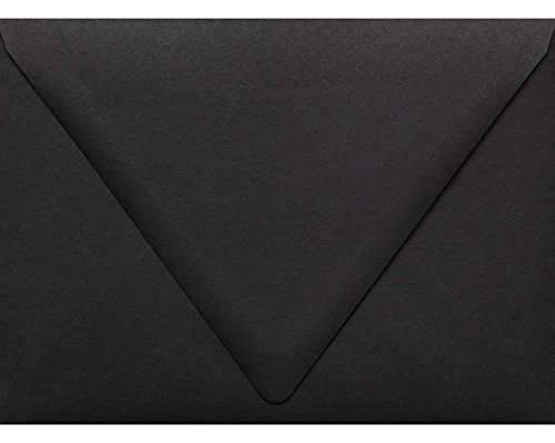 A7 Contour Flap Envelopes (5 1/4 x 7 1/4) - Midnight Black (50 Qty) | Perfect for Invitations, Announcements, Sending Cards, 5x7 Photos | 1880-B-50