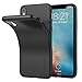 LUVVITT Ultra Slim Case with Soft Feel Flexible and Easy Grip TPU Rubber Back Designed for iPhone Xs/X (2017-2018) - Matte Black