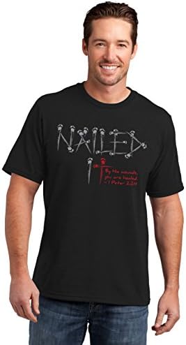 Mens Bible Verse Inspired Christian TShirt L Black