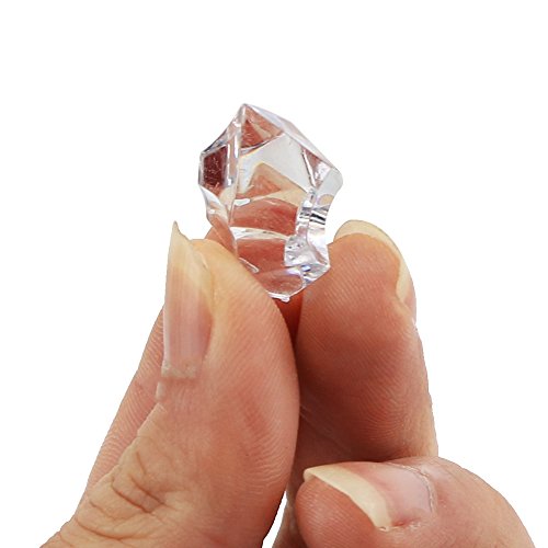 Neworkg 500 Pieces Acrylic Clear Ice Rock Crystals Treasure Gems for Table Scatters, Vase Fillers, Event, Wedding, Birthday Decoration Favor, Arts & Crafts - Thumbnail 3