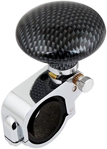 Metal+ABS Truck Steering Wheel Suicide Spinner Knob Power Handle Booster Steering Wheel Knob Spinner Accessories Fit for Car (Black)
