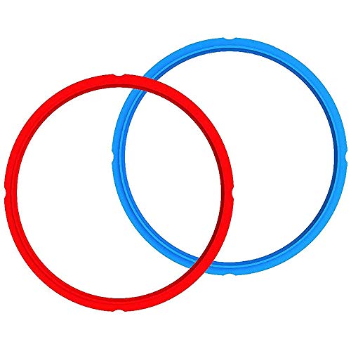 Awekris Silicone Sealing Ring Sweet & Savory Edition Instant Pot Pressure Cooker Accessory Sealant for 5 Quart & 6 Quart InstaPot Models BPA Free & Food-Safe Red & Blue 2 Pack