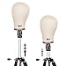 GEX Heavy Duty Canvas Block Head Tripod Cosmetology Training Doll Head Stand Mannequin Manikin Head Tripod Wig Stand With Travel Bag (Gold (Version 1.0))