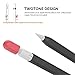 AHASTYLE Duotone Case for Apple Pencil 2nd Generation & Apple Pencil Pro (2024) Ultra Thin Protective Cover Silicone Skin Compatible with Magnetic Charging and Double Tap (Black+Red)