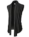 H2H Men's Shawl Collar Sleeveless Cardigan with No Button CHARCOAL US L/Asia XL (KMOCASL01)