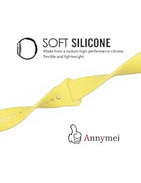Correa para Apple Watch, Annymei de silicona suave y duradera, repuesto para iWatch Band Sport para Apple Watch Series 4 Series 3 Series 2 Series 1 Sport, Edition