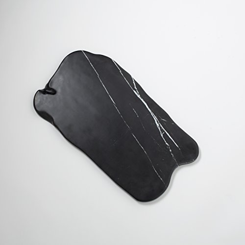 American Metalcraft MB17 Melamine Organic Serving Board, Black, Marble, 17 3/8-Inch Length