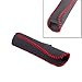 Hanperal Black Leather Hand Brake Cover Protective Sleeve for Honda Civic 2006-2011(Red Stitching)