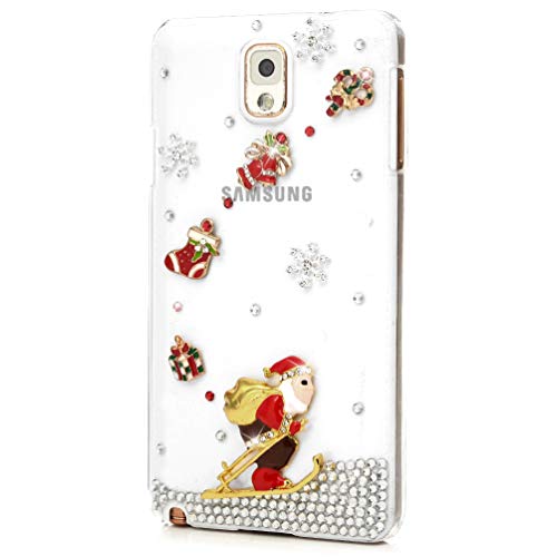 image for KASOS Galaxy Note 3 Case, Note 3 Christmas Clear PC Shell Edge Raised 