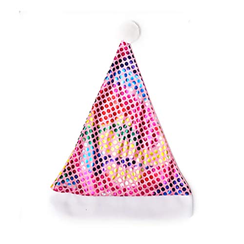 Jazzor Santa Hat, Unisex Novelty Funny Christmas Hats Winter Santa Caps for Christmas (Pink)