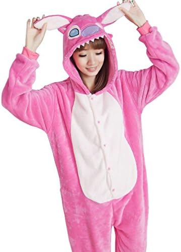 Adstry Cosplay Kigurumi Pajamas Sleepwear Costume Homewear Lounge Wear 05 Pink S