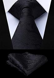 HISDERN Men's Classic Formal Vest Tie Set Paisley