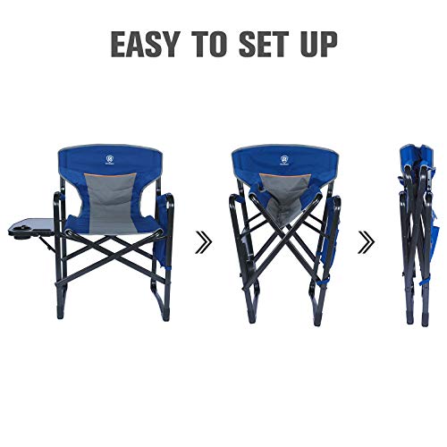 EVER ADVANCED Lightweight Folding Directors Chairs Outdoor, Aluminum