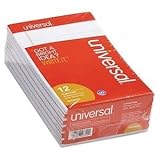 Universal 5 x 8 White 12 pk Pads Jr Legal Size Narrow Rule Perforated 50 Sheet