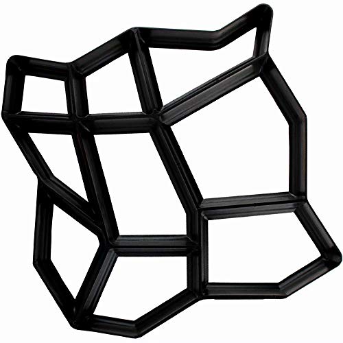 Uitee Path Maker Mold,13.7x13.7x1.4Inch Path Walk Maker Reusable Concrete Path Maker Molds, Stepping Stone Paver, Lawn Patio Yard Garden DIY Walkway Pavement Paving Moulds (Irregular Shape)