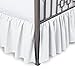 Ruffled Bed Skirt with Split Corners - Queen, White, 18 Inch Drop Bedskirt (Available in and 16 Colors) Dust Ruffle.