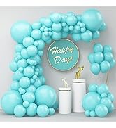 Tiffany Blue Balloons 100Pcs, 18 12 5 Inch Tiffany Blue Balloons Different Sizes Pack, Matte Teal...