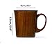 NAOAO Solid Jujube Mug Wooden Coffee Beer Mugs Wood Cup Handmade Tea Cup With Handle Set of 2 (9 cm 10 cm / 3.5 inch 3.9 inch)