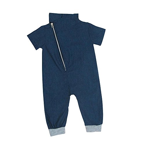 JIANLANPTT Newborn Toddler Baby Rompers Short Sleeve Jeans Jumpsuit New Fashion