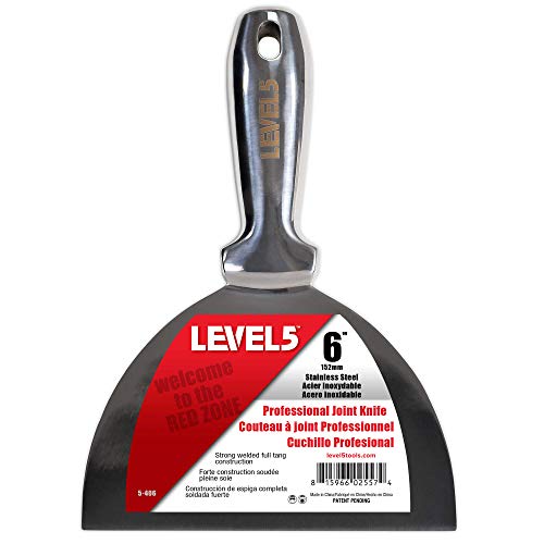6" All Stainless Steel Joint Knife LEVEL5 Professional Grade Putty
