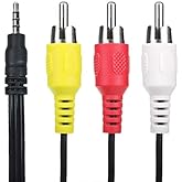 SLLEA AV Audio Video Cable Cord for Sony Handycam CCD-TRV Series Hi8/8XR/72x Camcorder ccd-trv16 CCD-TRV48 CCD-TRV48e CCD-SC5