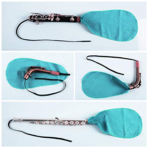 COCODE Saxophone Cleaning Care Kit 10-in-1 Sax Cleaning Kit for Wind Instruments Includes Sax Swab, Cleaning Cloth, Gloves, Mouthpiece Brush, Thumb Rest Cushion, Mini Screwdriver, Strap and Reed Cas