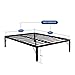 PrimaSleep 18 Inch High Extra Support/Heavy Duty Steel Slat Bed Frame/Anti-slip/Easy Assembly/Noise Free/No Box Spring Needed, King, Black