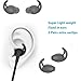 Sport Inear Noise Cancelling Wired Earbuds - Cooiepa Waterproof in Ear Buds Earphones Remote Hand-free Microphone Bass Stereo Headphones For Running Jogging Apple iPhone Samsung Galaxy SONY LG - Black