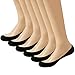 No Show Socks Women Non Slip Ultra Low Cut Liner Socks Women's Thin Casual Cotton Loafer Socks for Flats Boat 3 Pairs (One Size,Black)
